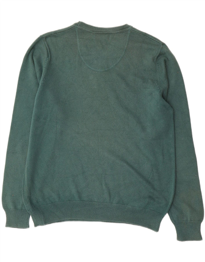 Marks & Spencer Jersey De Cuello Redondo En Azul Harbor Para Hombre Verde Medio