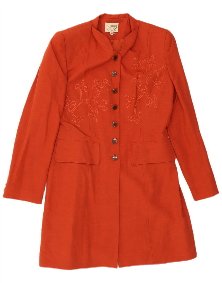 Vestino Due Abrigo para Mujer EU 38 Medio Naranja Paisley Modal