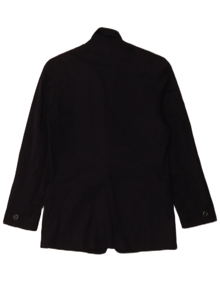 Max & Co. Chaqueta tipo blazer de 2 botones para mujer, Reino Unido 42, algodón azul marino mediano