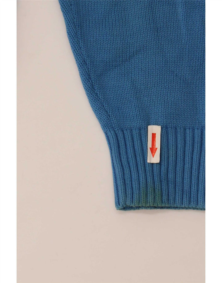 Tommy Hilfiger Jersey de cuello redondo para hombre de algodón azul medio