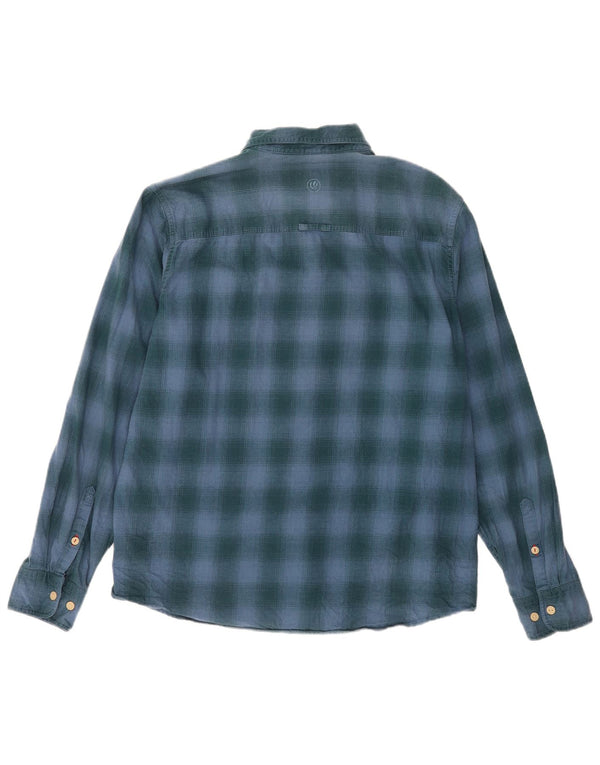Camisa de franela de corte clásico para hombre de Fat Face, algodón a cuadros azules grandes