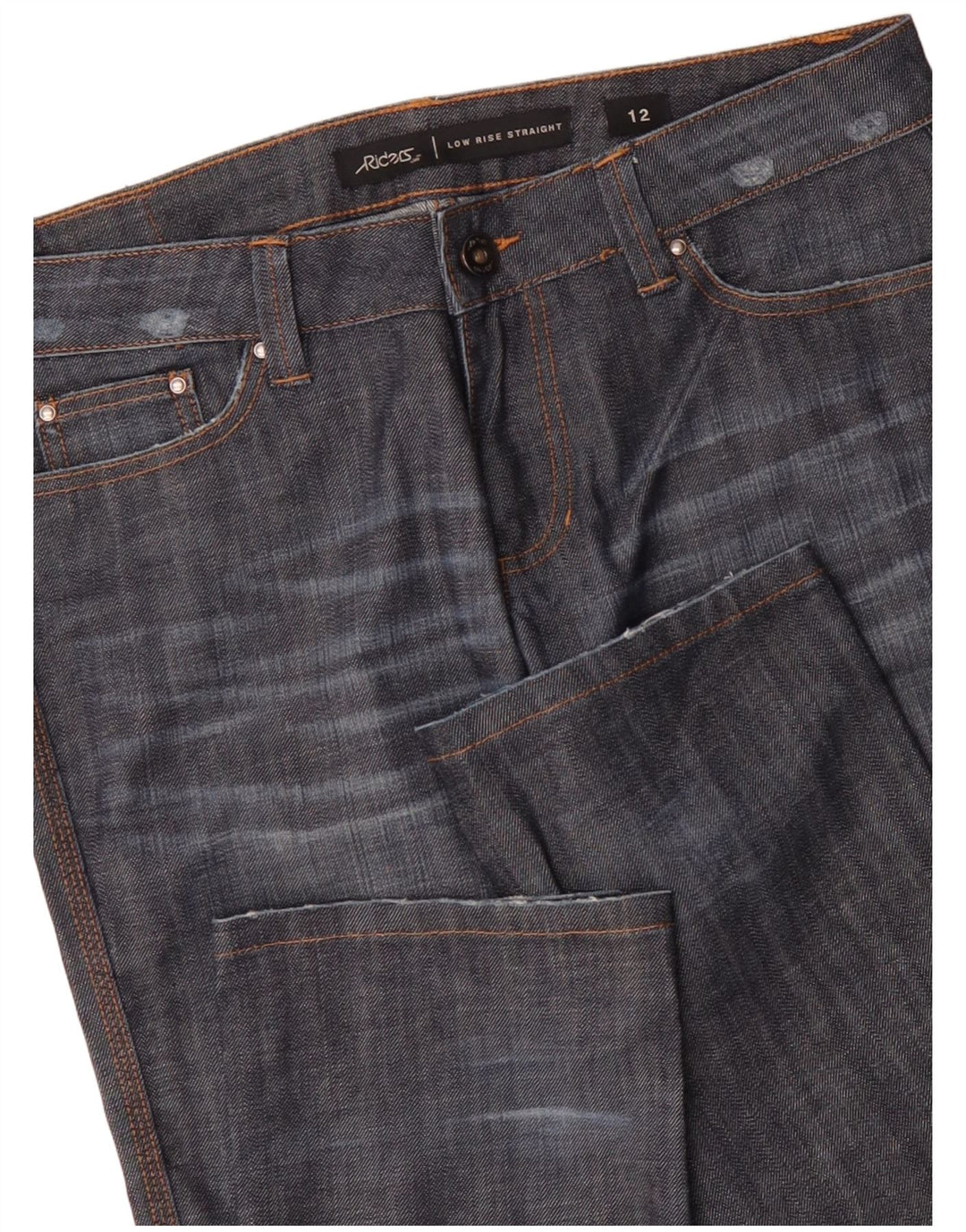 LEE Vaqueros rectos de cintura baja para mujer, talla 12, grande, W34 L33, azul marino