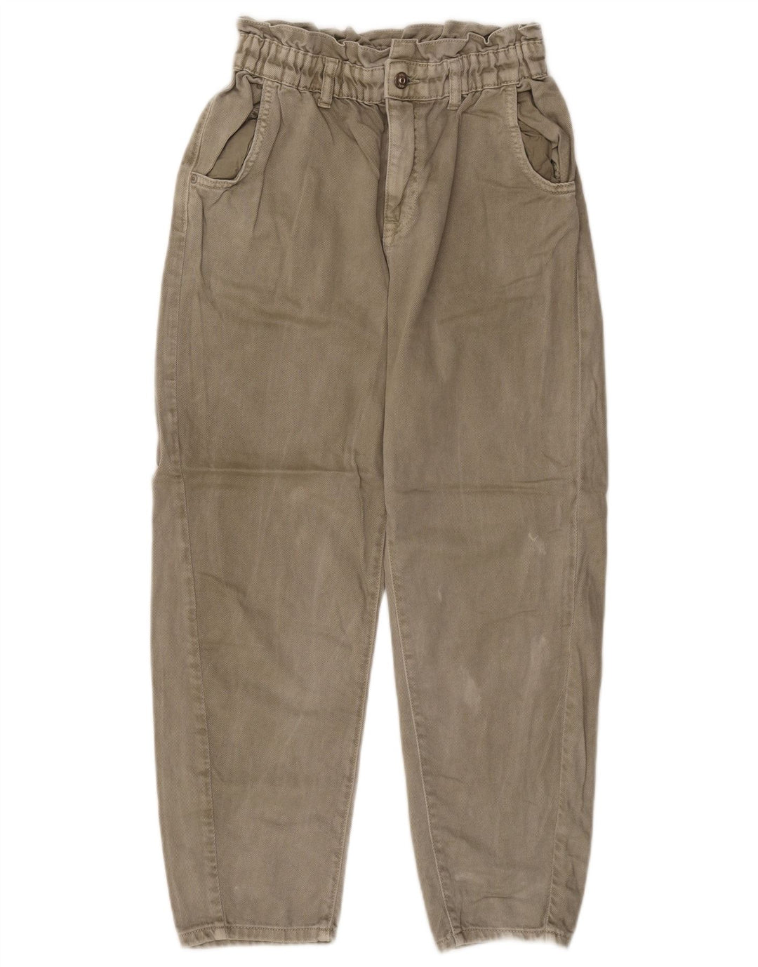 Zara Jeans Cónicos Para Mujer EU 38 Small W28 L25 Beige