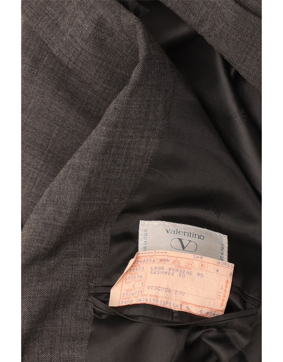 Valentino Chaqueta tipo blazer de 2 botones para hombre UK 42 XL Lana virgen gris