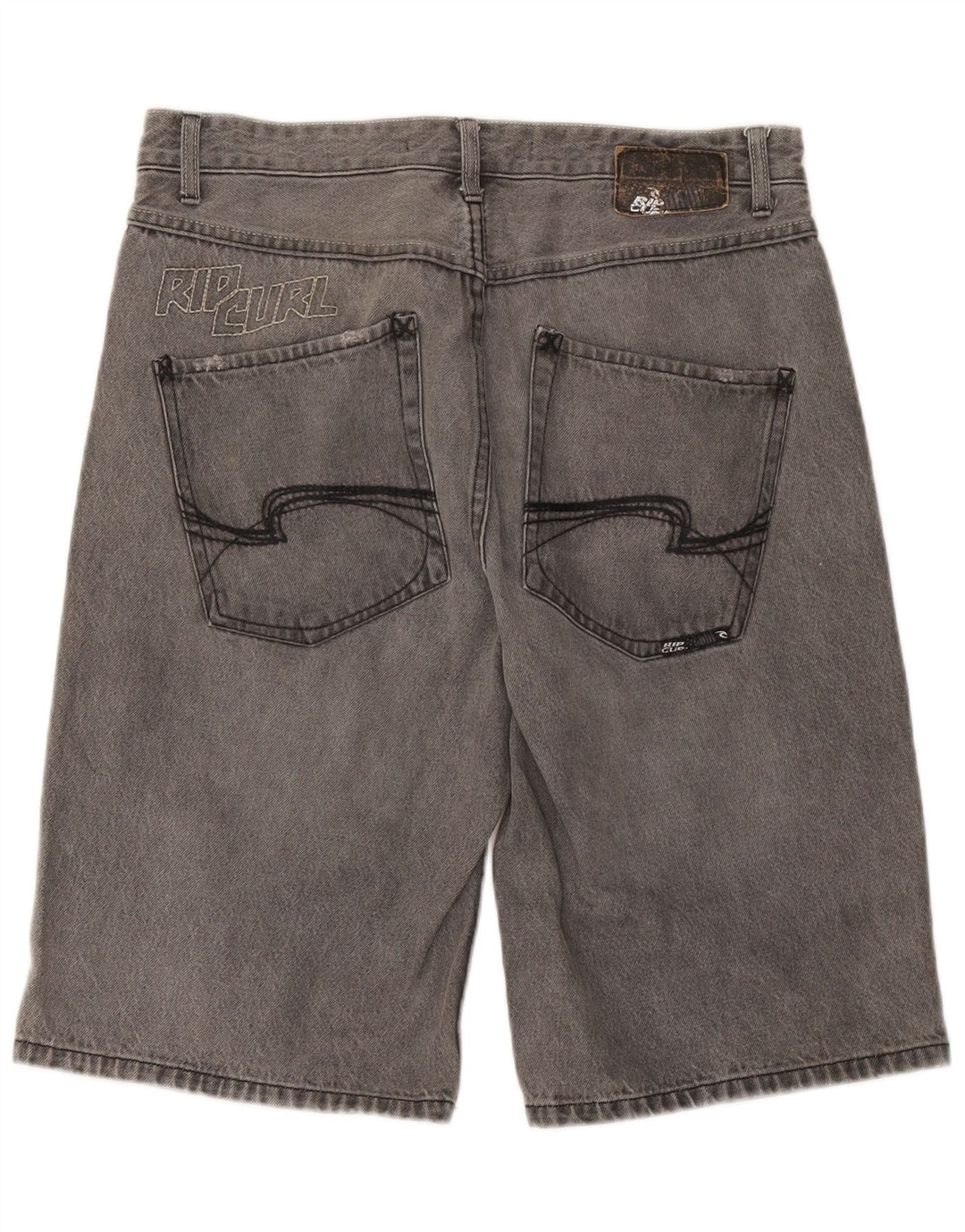 Rip Curl Pantalones cortos de mezclilla gráficos para hombre W36 Algodón gris grande