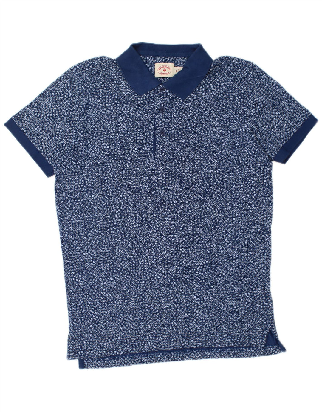 Brooks Brothers Polo para hombre de algodón floral azul medio