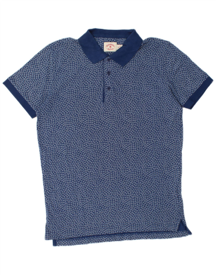 Brooks Brothers Polo para hombre de algodón floral azul medio
