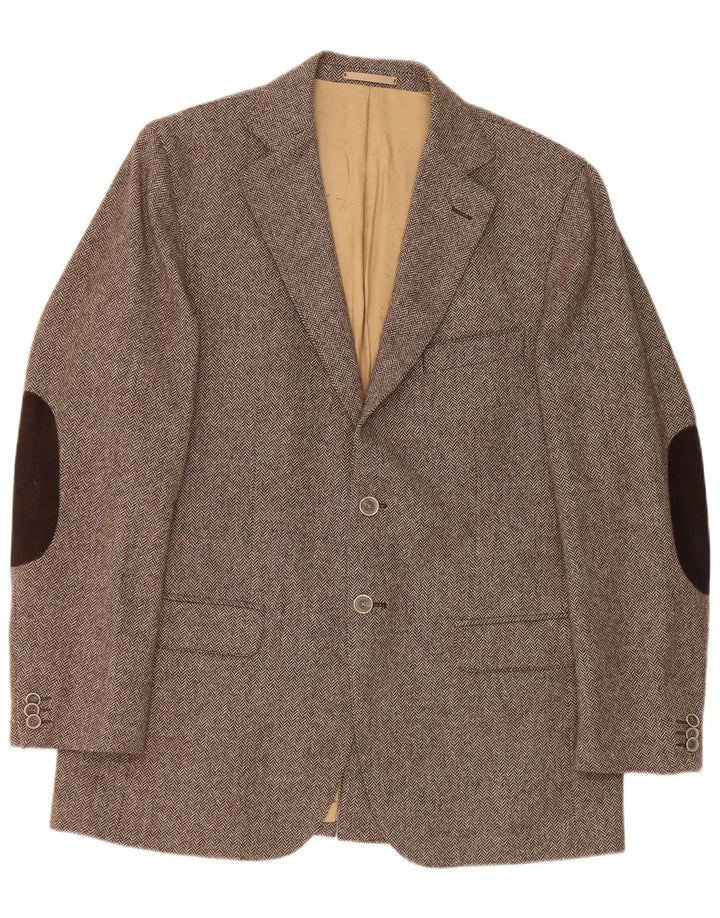 Massimo Dutti Chaqueta Blazer de 2 Botones para Hombre EU 52 Large Marrón Espiga