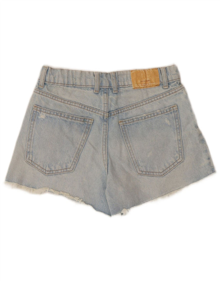ZARA Shorts Denim Desgastados Niña 13-14 Años W28 Algodón Azul