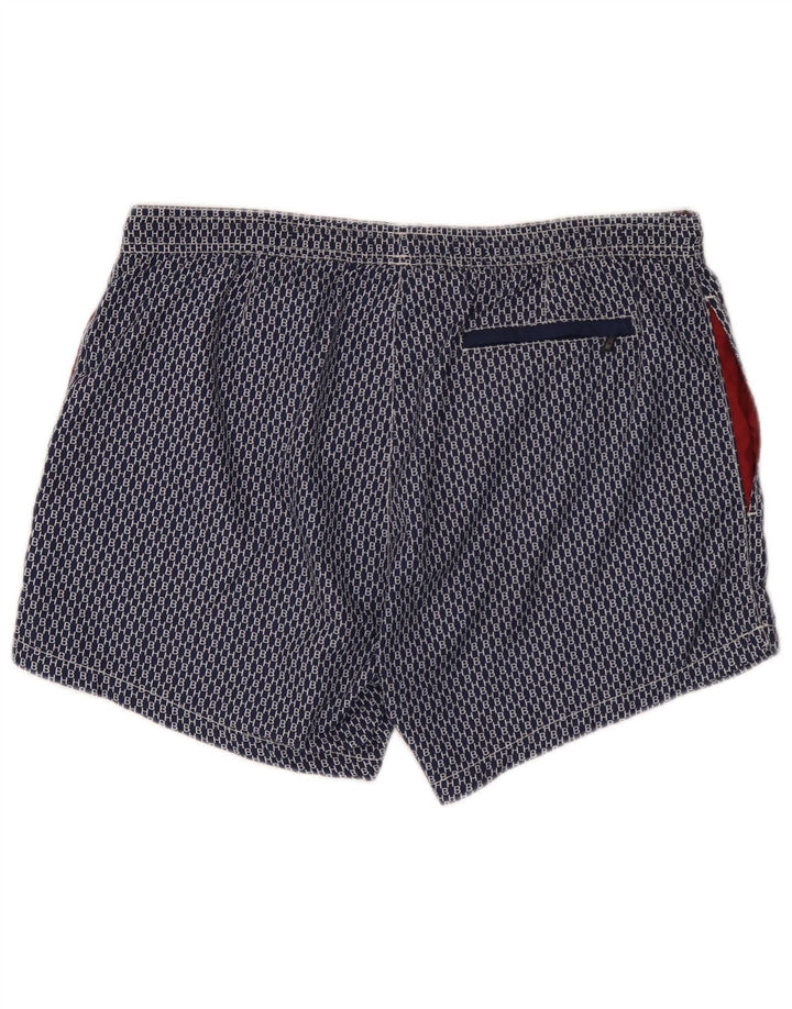 Hugo Boss Hombre Bañador con estampado gráfico Poliéster geométrico azul marino mediano