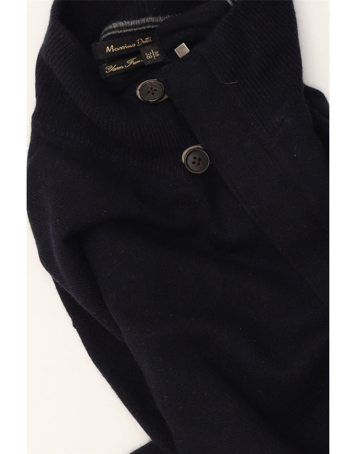 Massimo Dutti Hombre Cárdigan Sweater Medio Azul Marino
