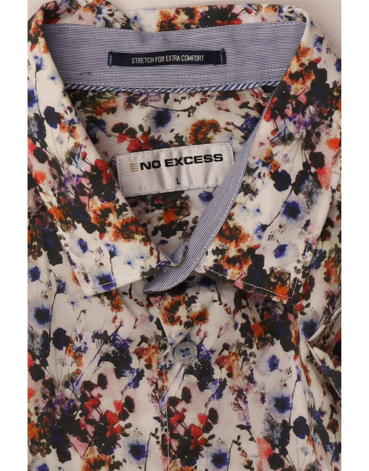VINTAGE Camisa de hombre grande multicolor floral