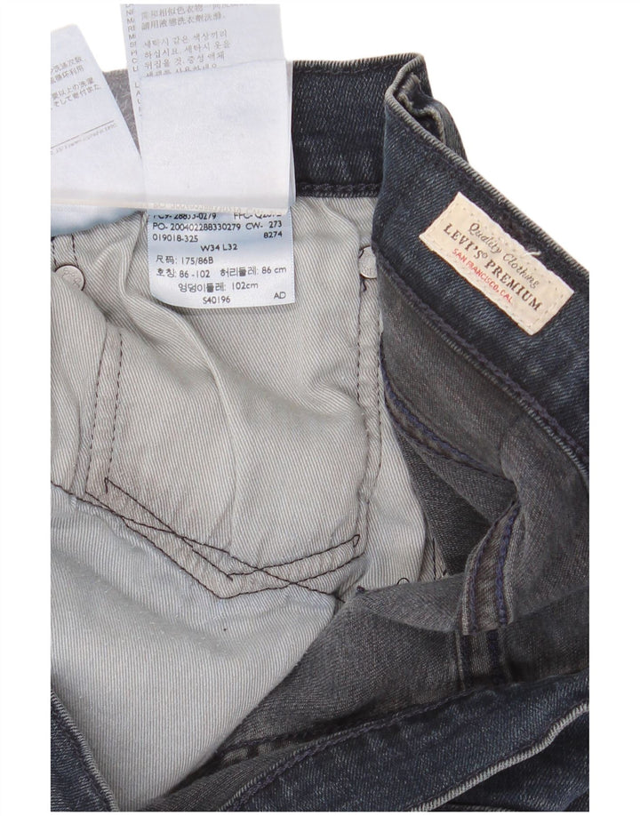 Vaqueros pitillo para hombre Levi's W34 L32 Algodón azul