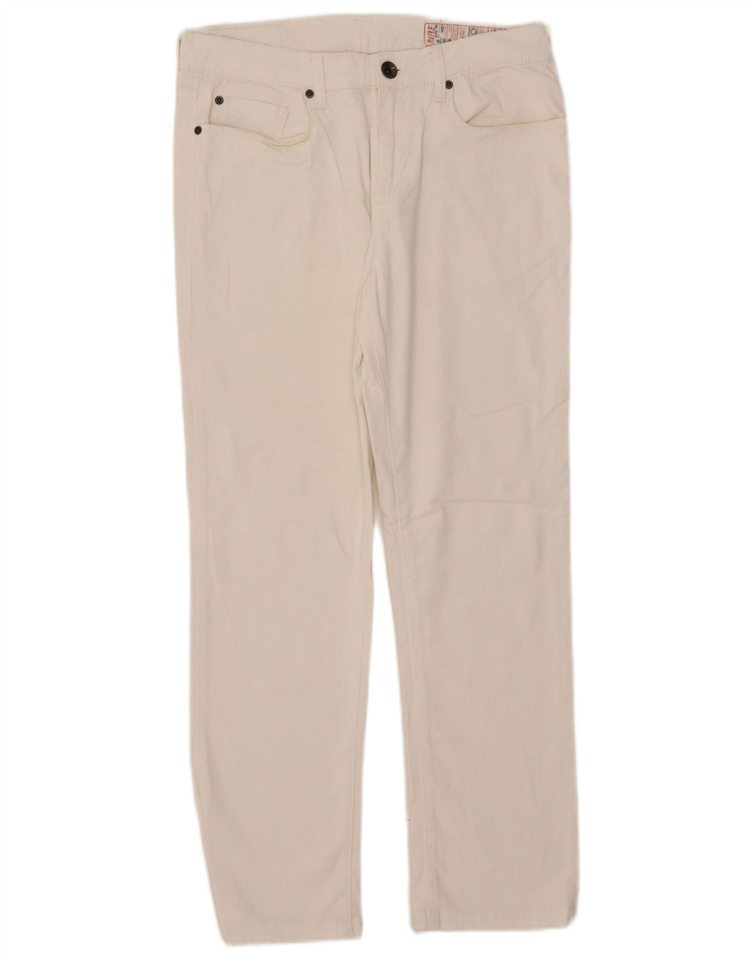 Vaqueros rectos para mujer Rifle W34 L28 Algodón blanco