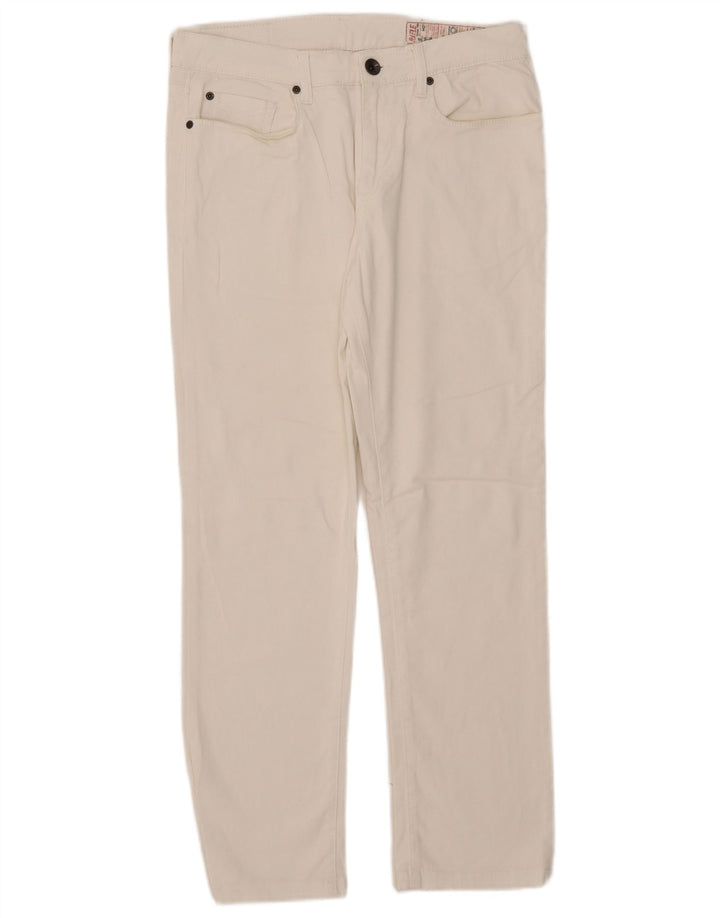 Vaqueros rectos para mujer Rifle W34 L28 Algodón blanco