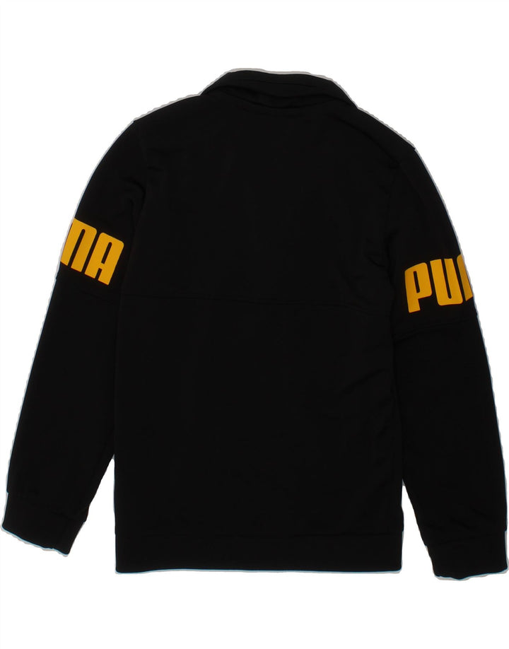 PUMA Boys Graphic Tracksuit Top Jacket 4-5 Years Black Polyester Vintage Puma and Second-Hand Puma from Messina Hembry 