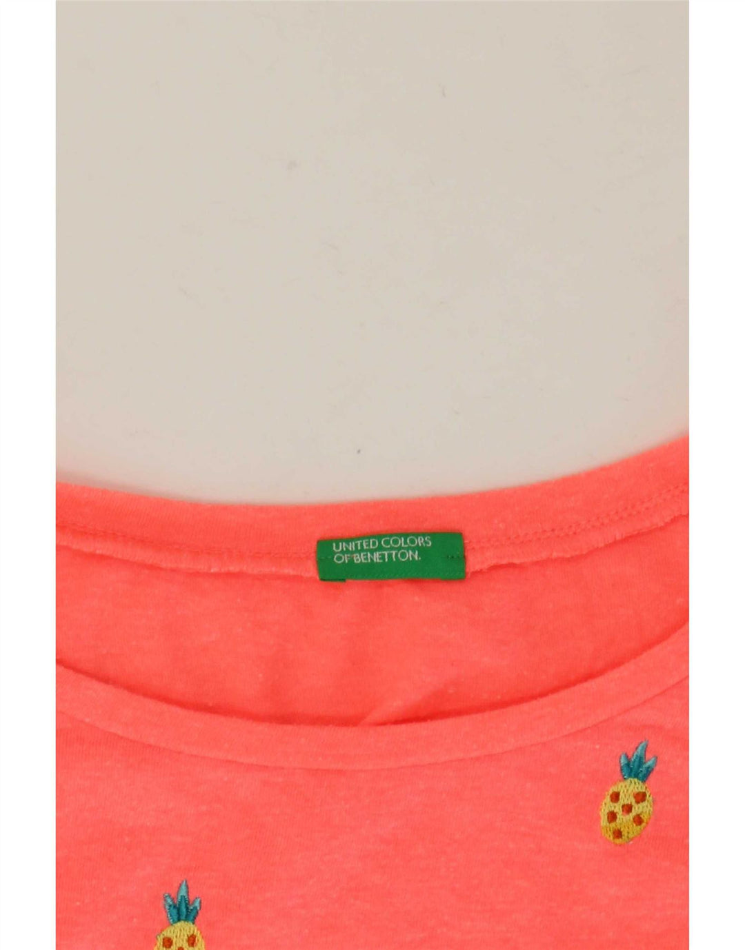 Benetton Camiseta Estampada para Mujer ES 44 Mediano Rosa