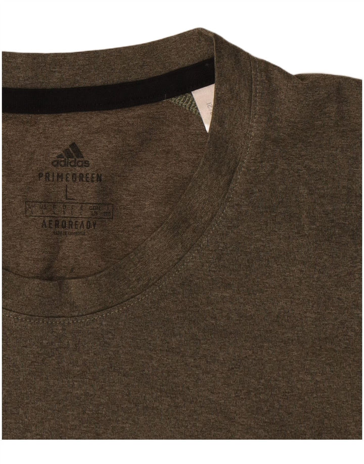 Adidas Hombre Aeroready Camiseta Top Grande Caqui Poliéster