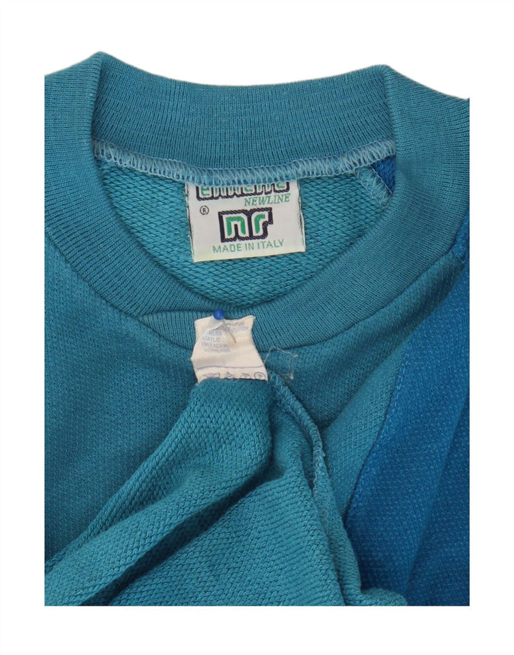 Ennerre Hombre Sudadera Jumper Large Azul Colorblock Algodón
