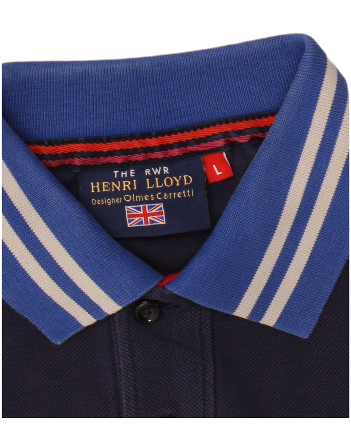 Henri Lloyd Polo para hombre grande azul marino