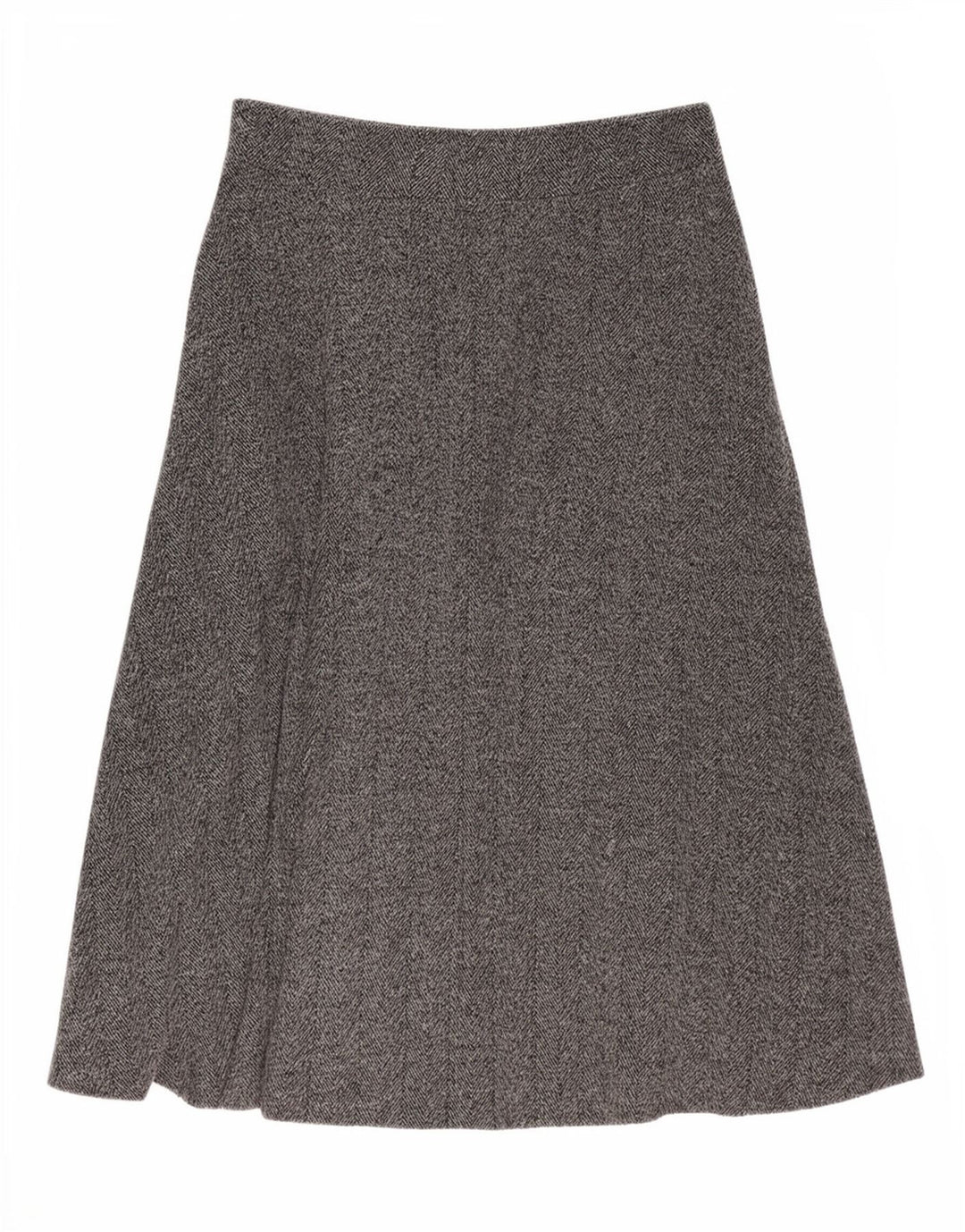 Zara Falda Midi Acampanada Grande W32 Gris Espiga