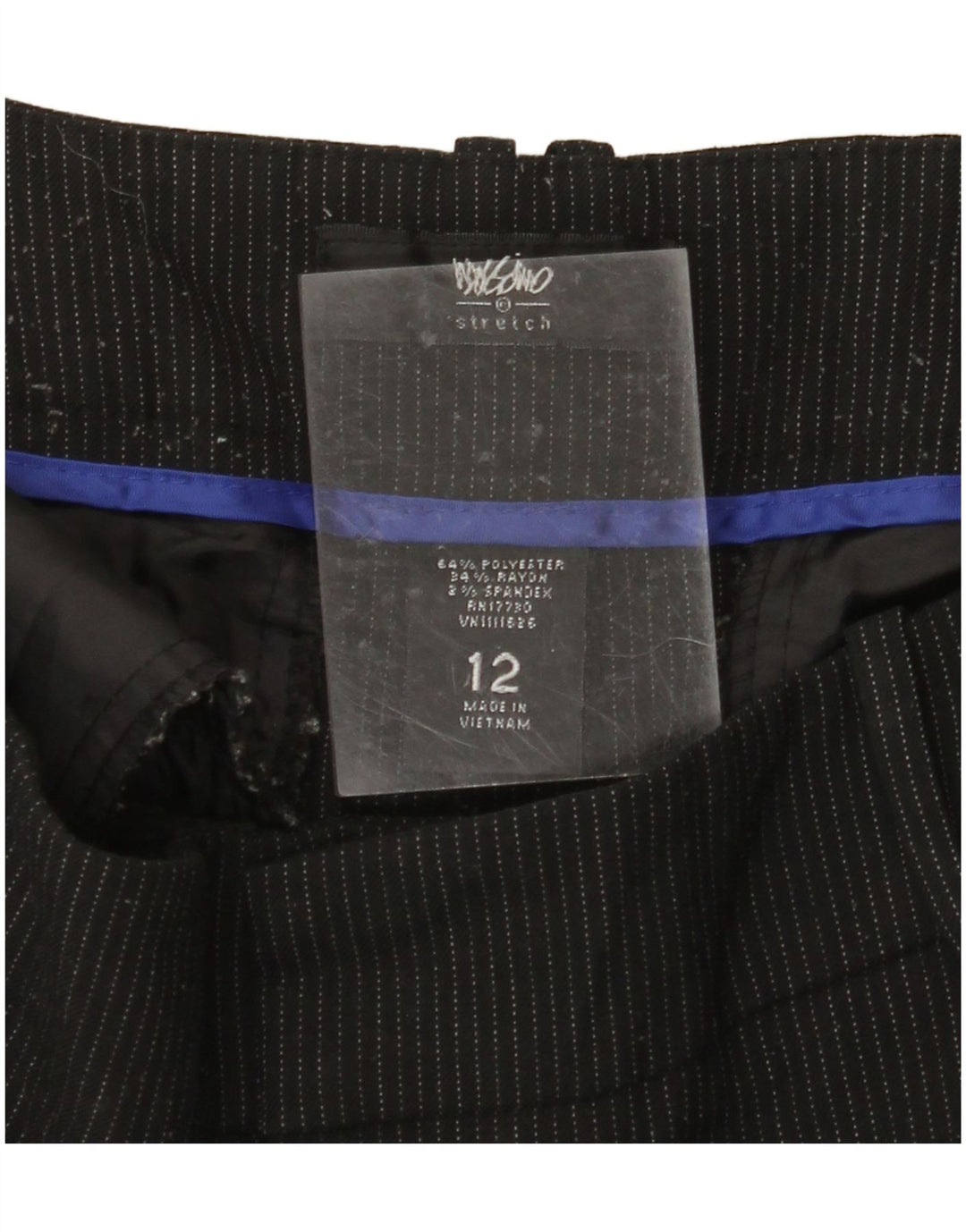 MOSSIMO Pantalones casuales con corte de bota para mujer US 12 Large W34 L31 Black Pinstripe