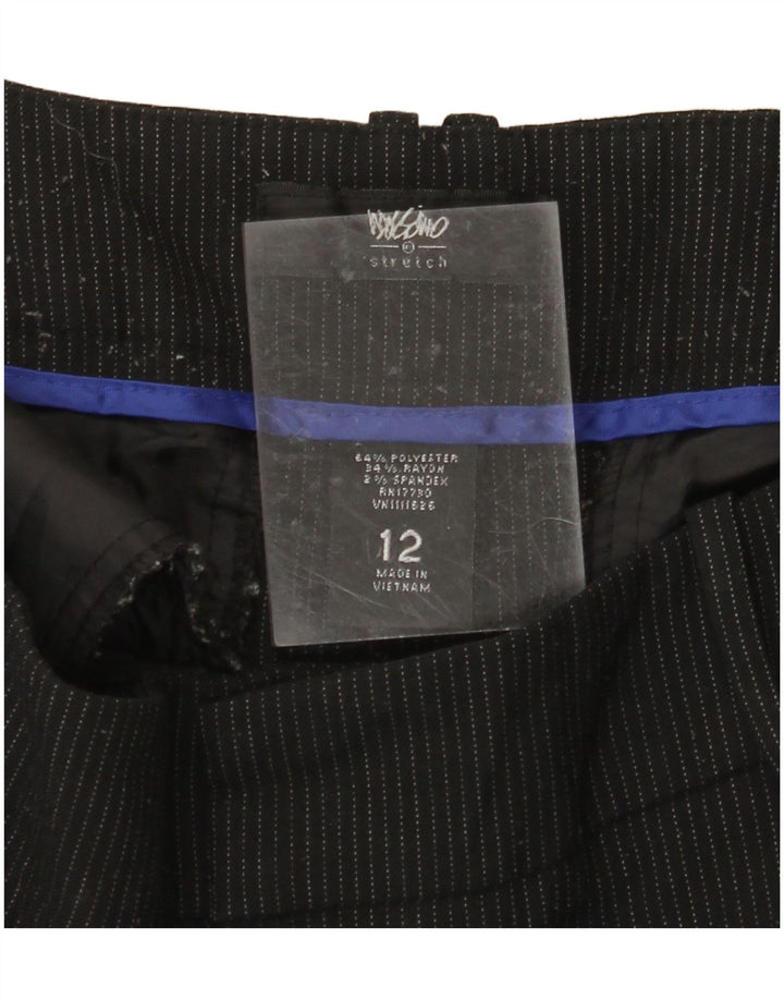 MOSSIMO Pantalones casuales con corte de bota para mujer US 12 Large W34 L31 Black Pinstripe