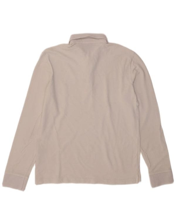 Armani Exchange Polo de manga larga para hombre de algodón blanco mediano