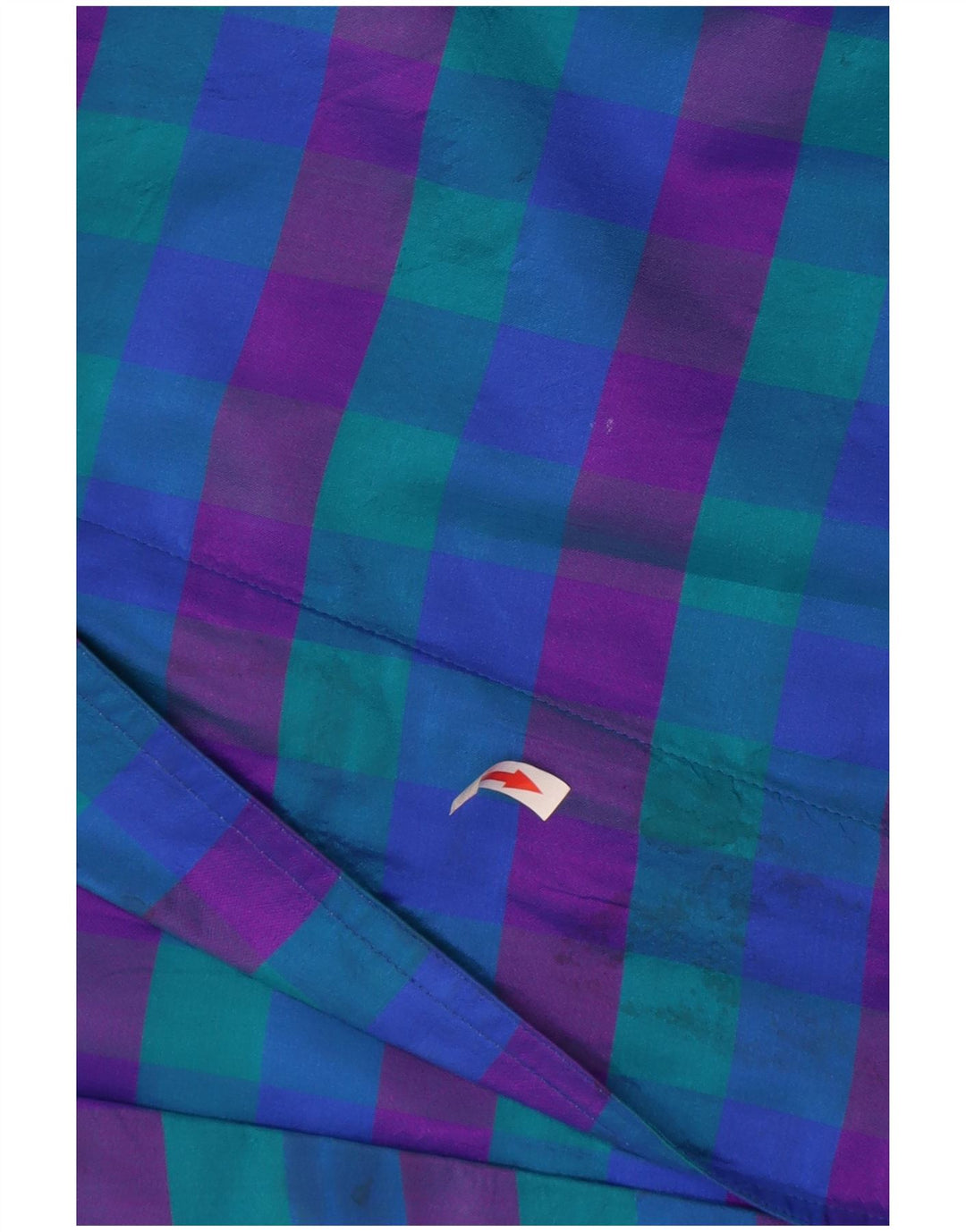 Vintage mujer chaqueta blazer abierta Reino Unido 14 cheque azul medio