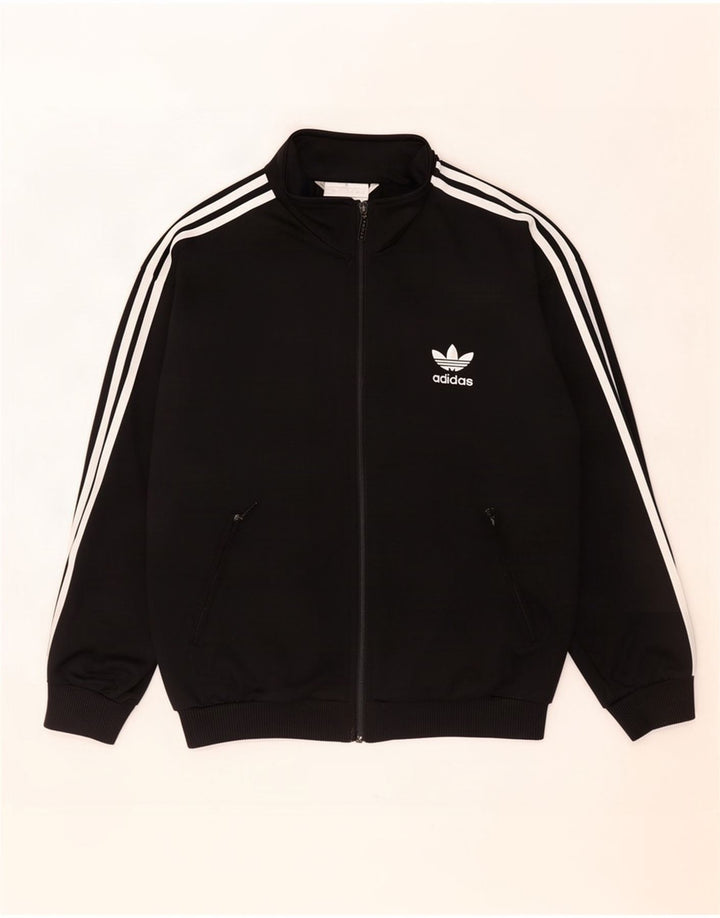 Adidas - Chaqueta de chándal para hombre, talla 36/38, poliéster negro pequeño
