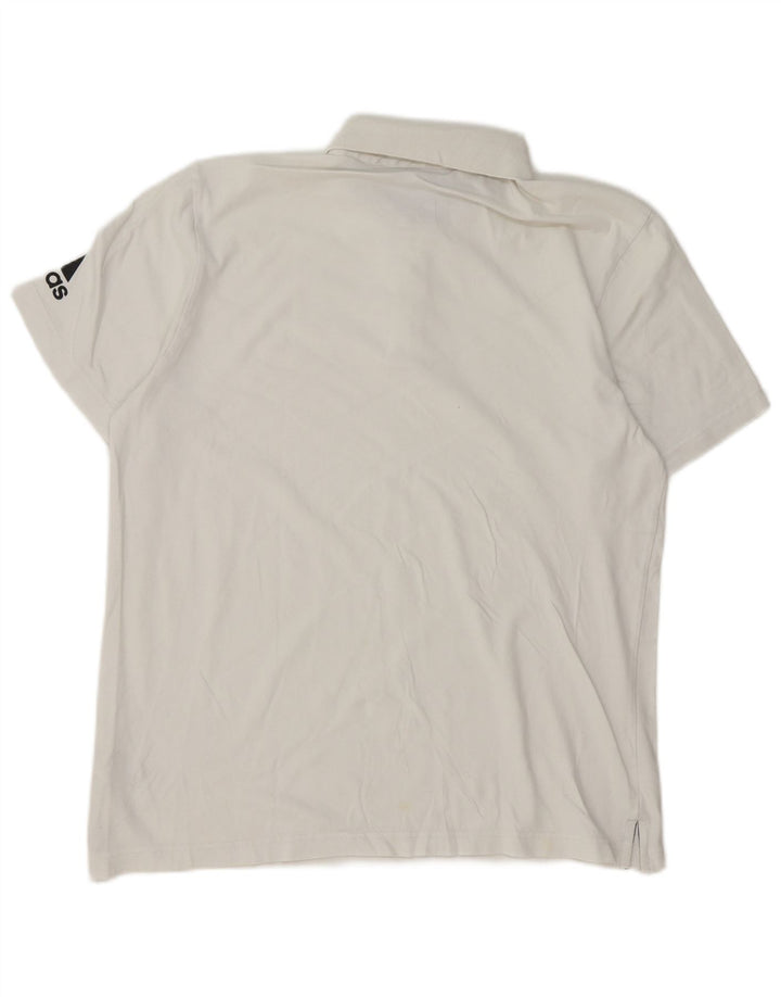Polo Adidas Hombre Grande Blanco Algodón