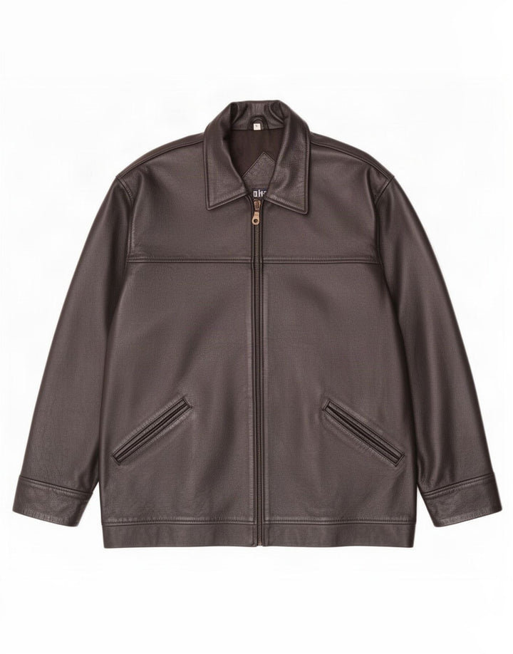 Akaso Chaqueta de cuero para hombre UK 38 Medium Black