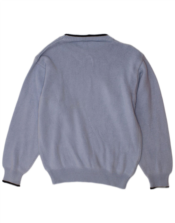 Fred Perry Jersey con cuello redondo para niño 5-6 años Algodón azul