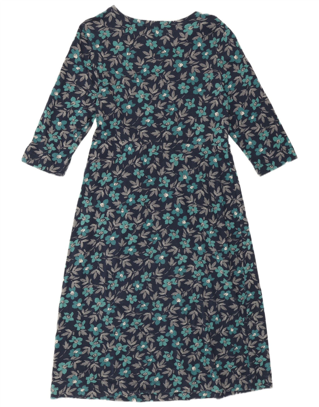 SEASALT CORNWALL Vestido acampanado para mujer UK 44 Medio Azul marino Floral