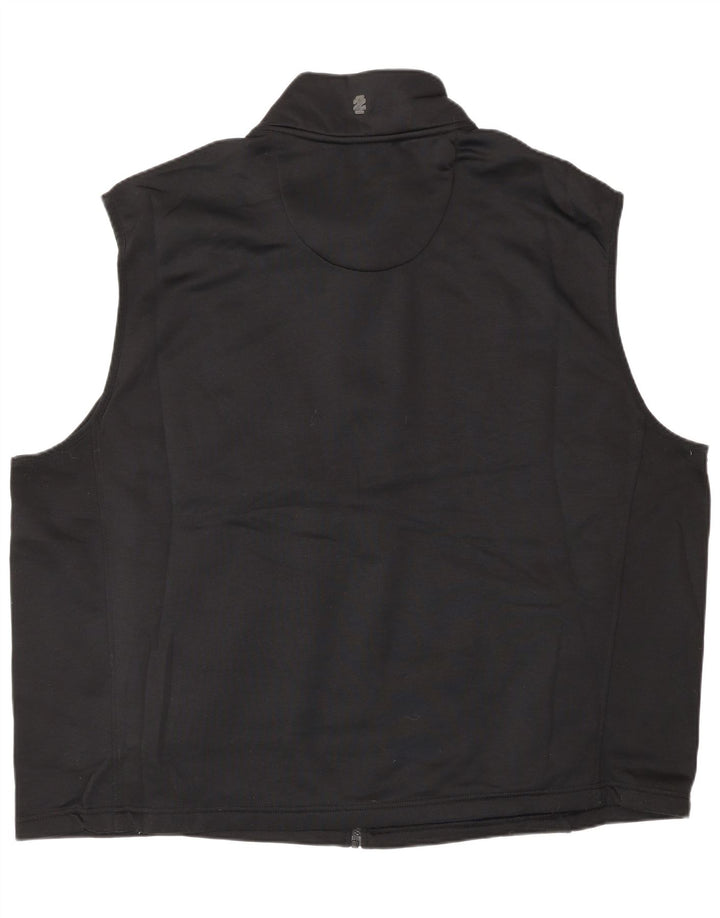 Izod Chaqueta de chándal sin mangas para hombre 3XL Poliéster negro