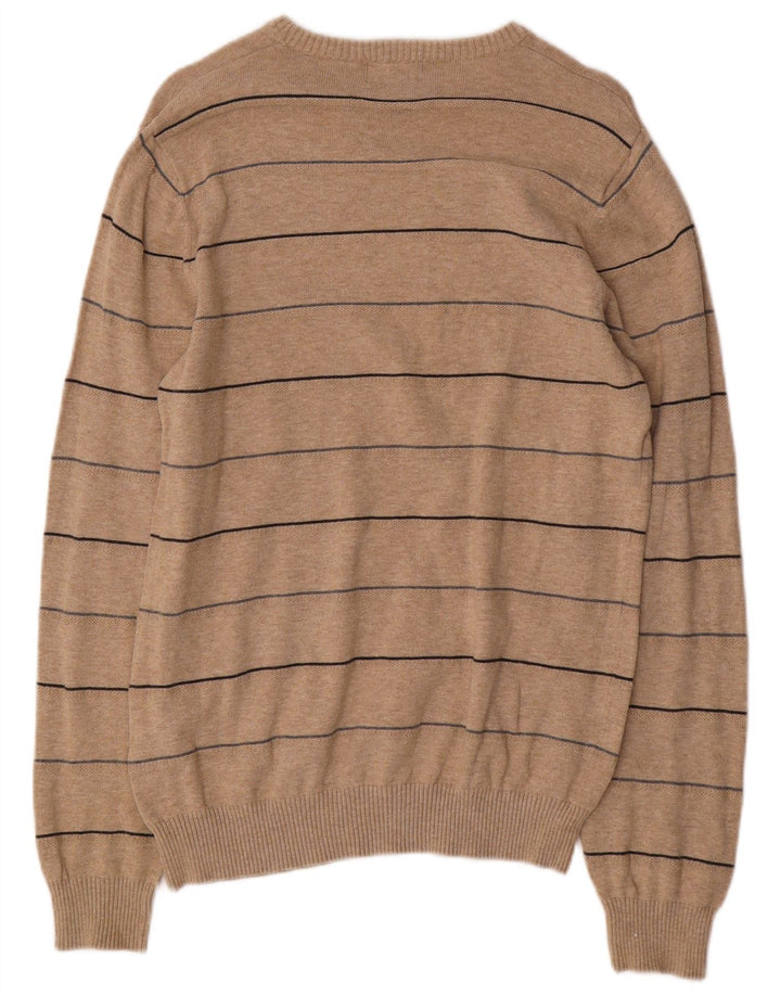 Marks & Spencer - Jersey de cuello redondo para hombre, color azul, talla pequeña, color beige