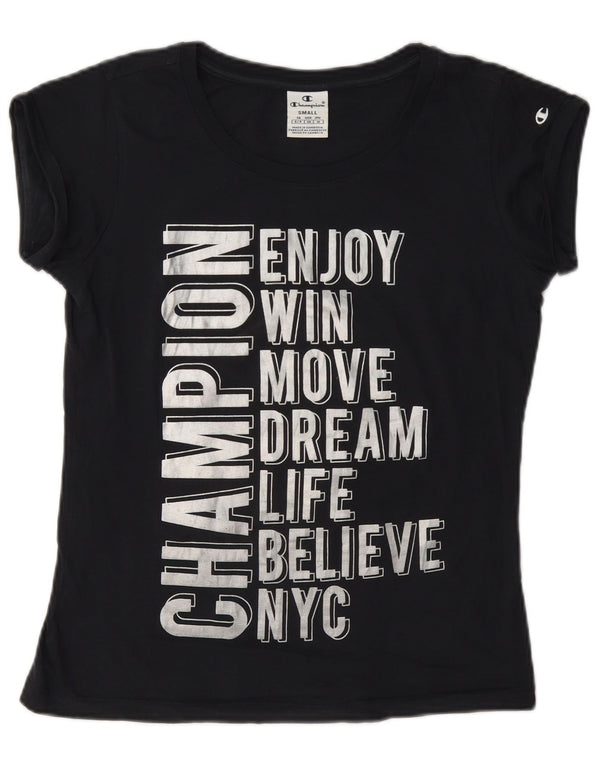 Champion Camiseta gráfica para mujer Top UK 10 Small Azul marino