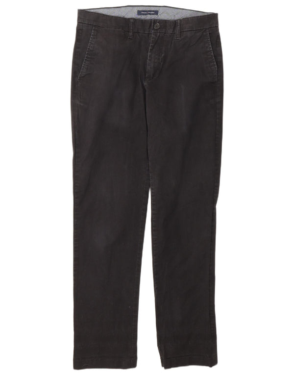 Tommy Hilfiger Pantalones chinos ajustados para hombre W30 L32 Algodón negro