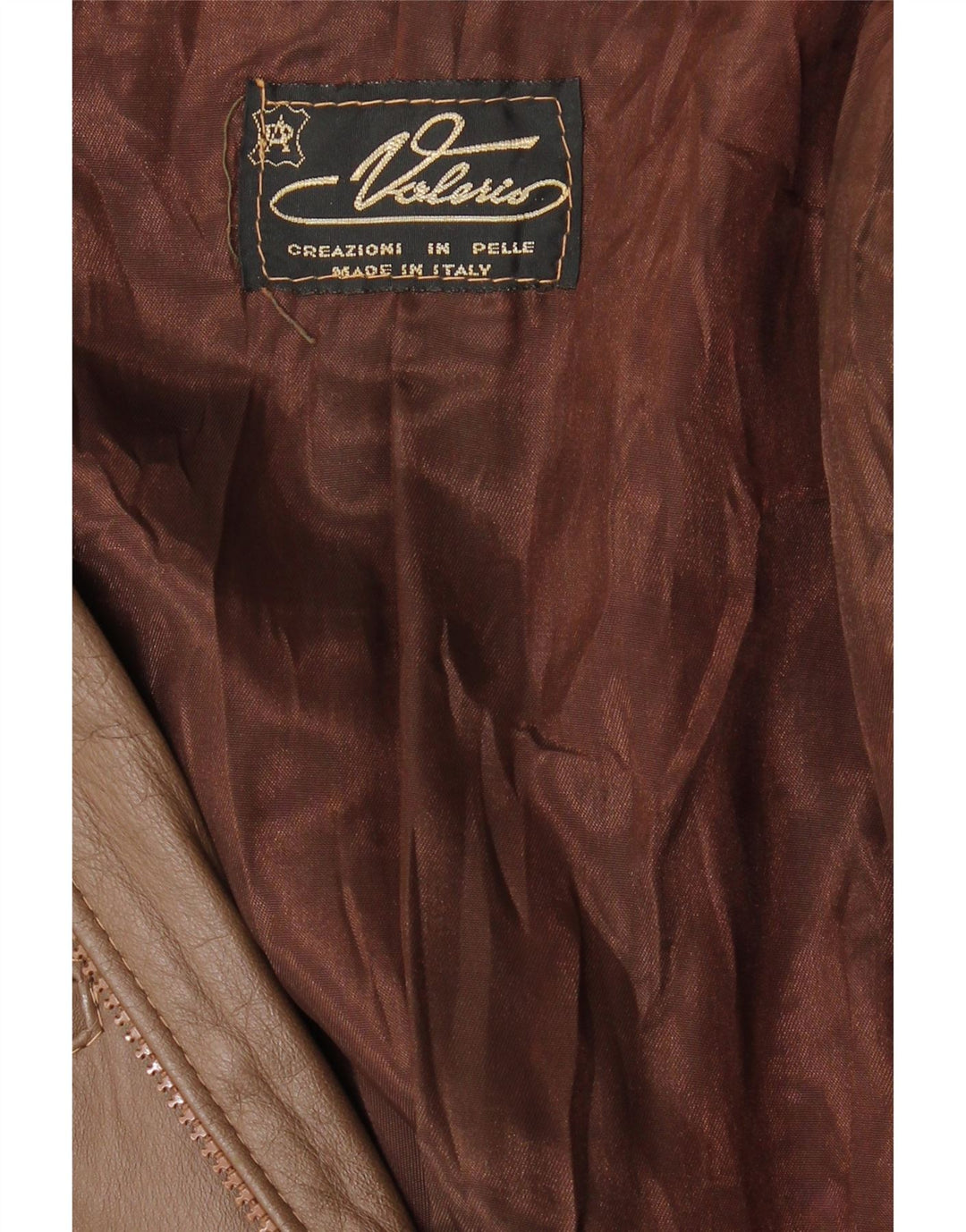 Vintage mujer cuero abrigo Reino Unido 14 cuero marrón medio