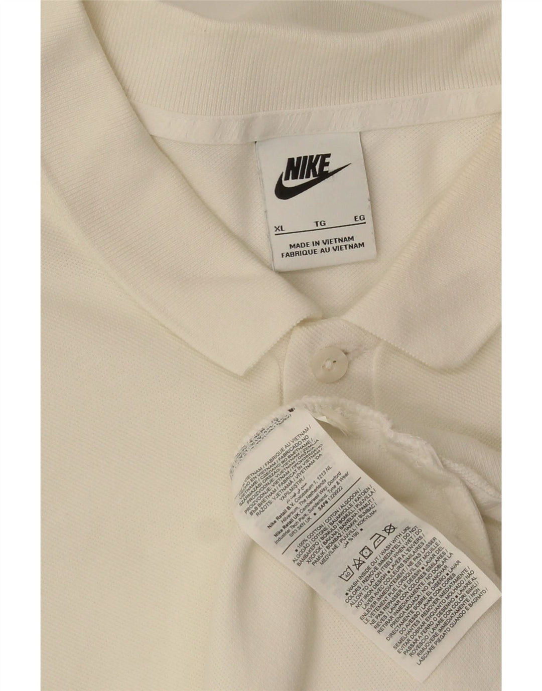 Nike Polo Hombre XL Blanco Algodón