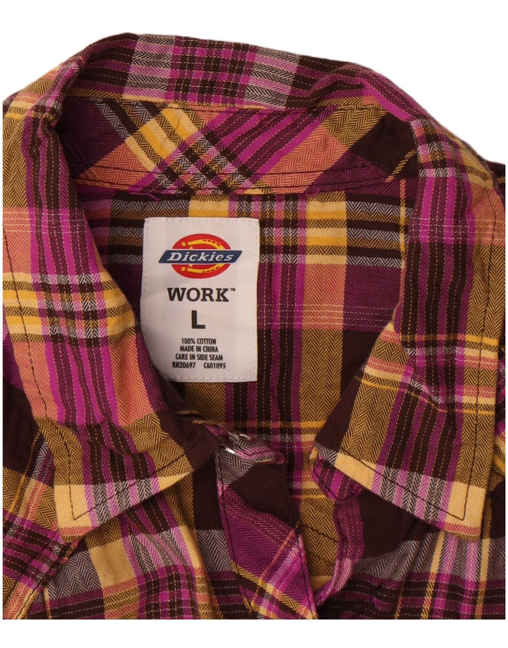 Dickies Camisa de franela para mujer UK 46 Algodón a cuadros multicolor grande