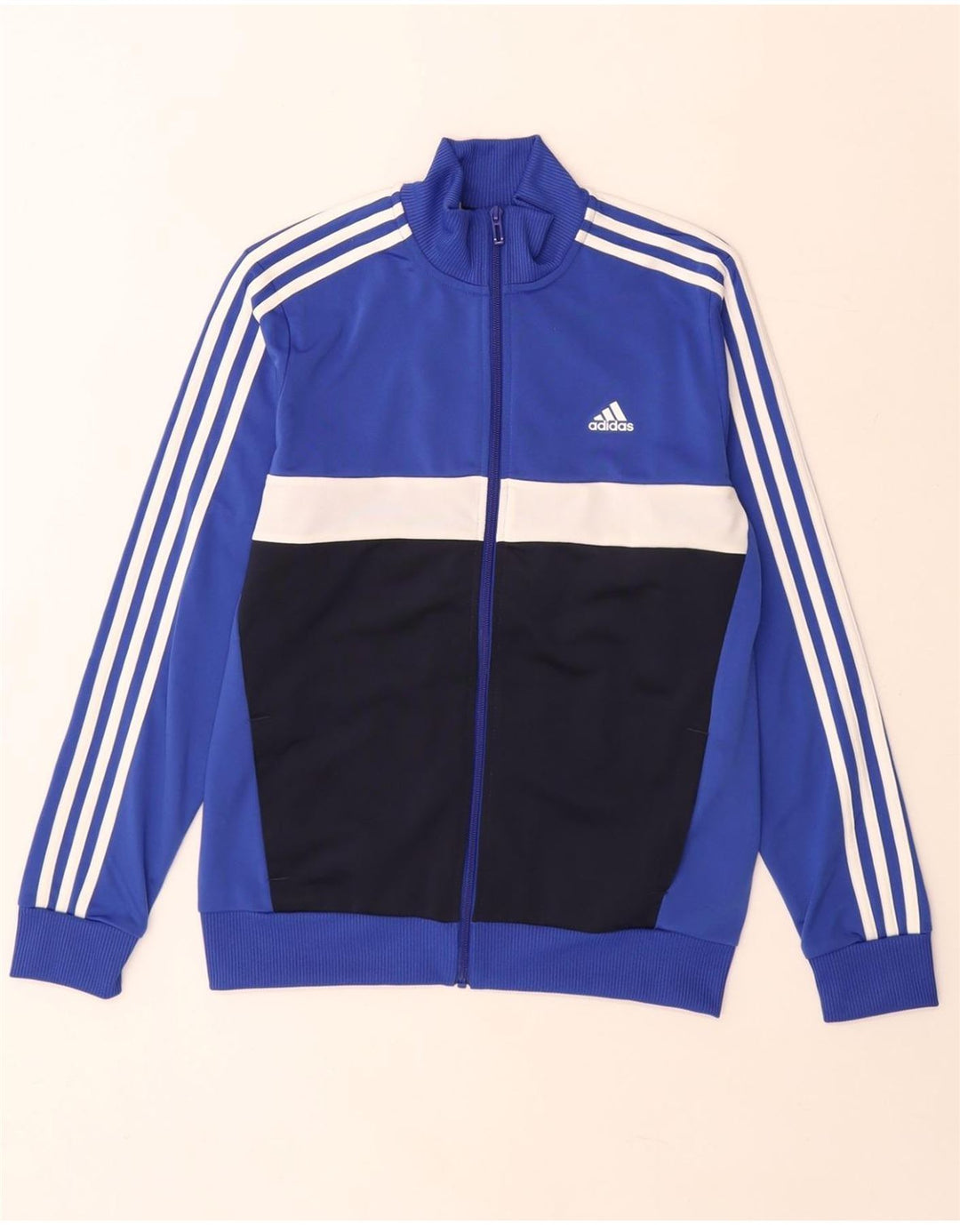 Adidas - Chaqueta de chándal para niño, 13-14 años, color azul, poliéster