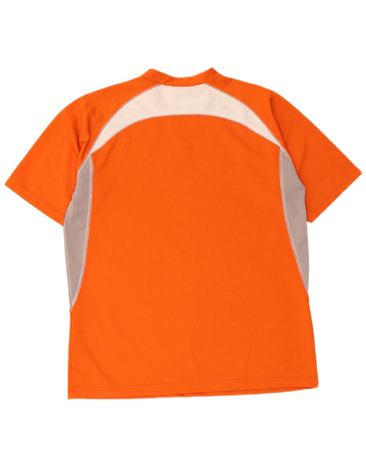Sergio Tacchini Camiseta gráfica para hombre Top XL Naranja Colorblock Poliéster