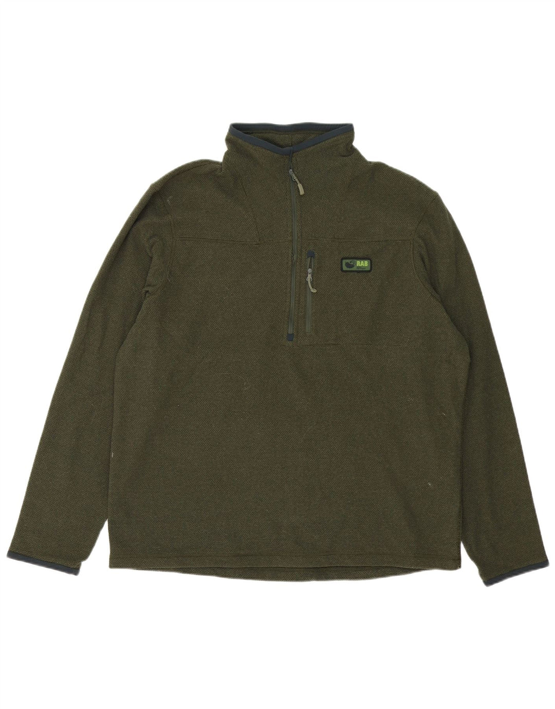 Rab Hombre Sudadera Con Cremallera Y Cuello Jumper XL Poliéster Verde
