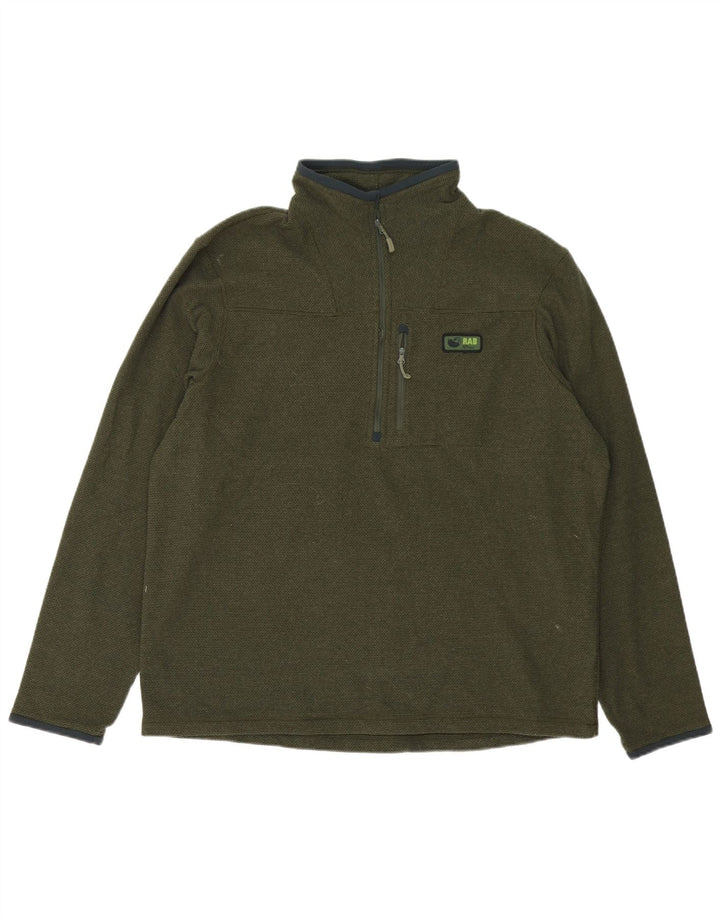 Rab Hombre Sudadera Con Cremallera Y Cuello Jumper XL Poliéster Verde