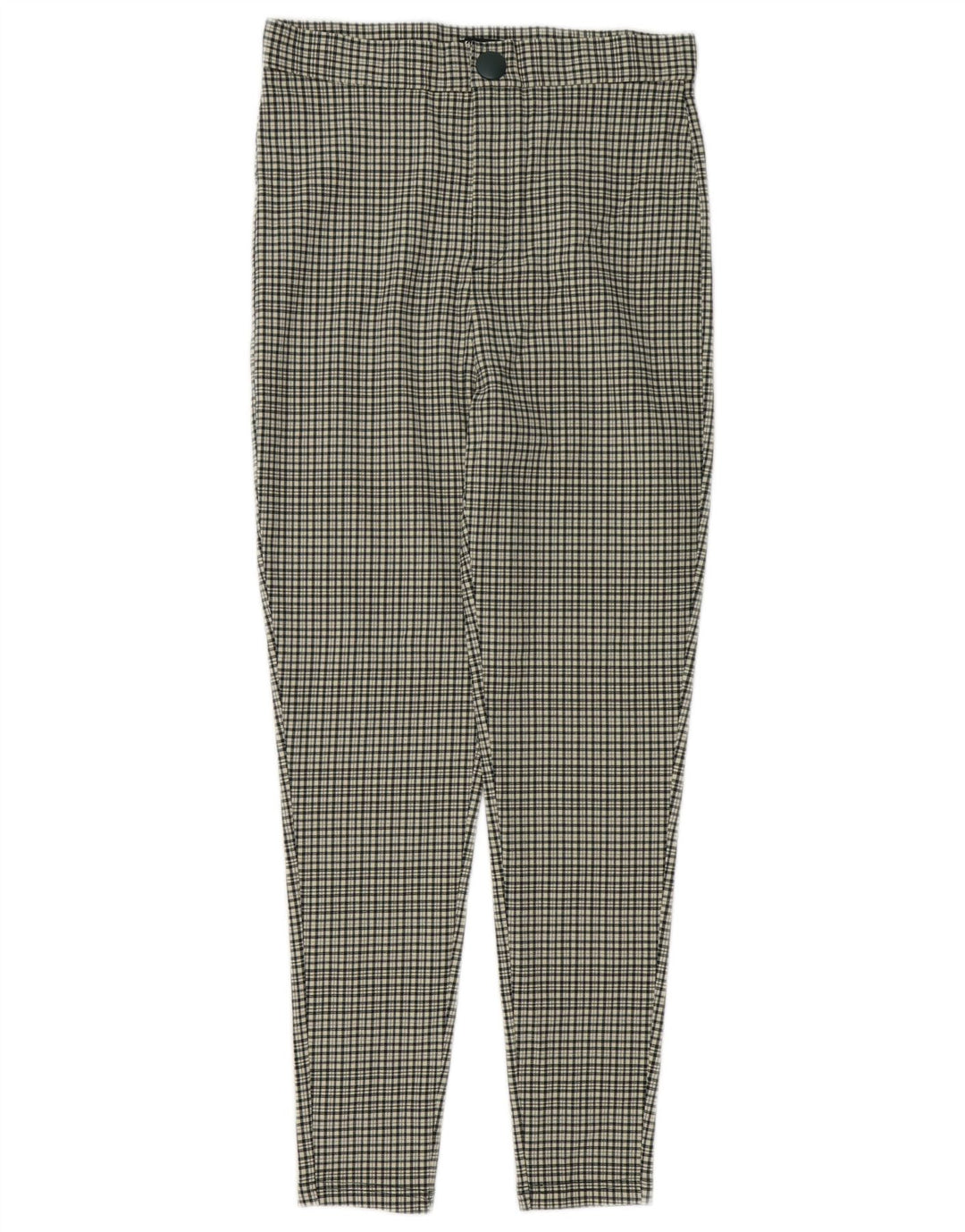Zara Mujer Pantalones Casuales De Talle Alto Mediano W28 L27 Vichy Multicolor