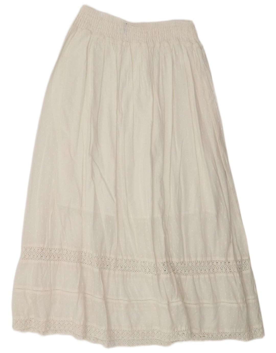 Benetton Falda Gypsy W30 Mediana Blanco