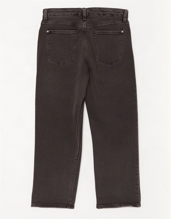 Marks & Spencer Vaqueros recortados para mujer UK 12 Medium W32 L25 Algodón negro