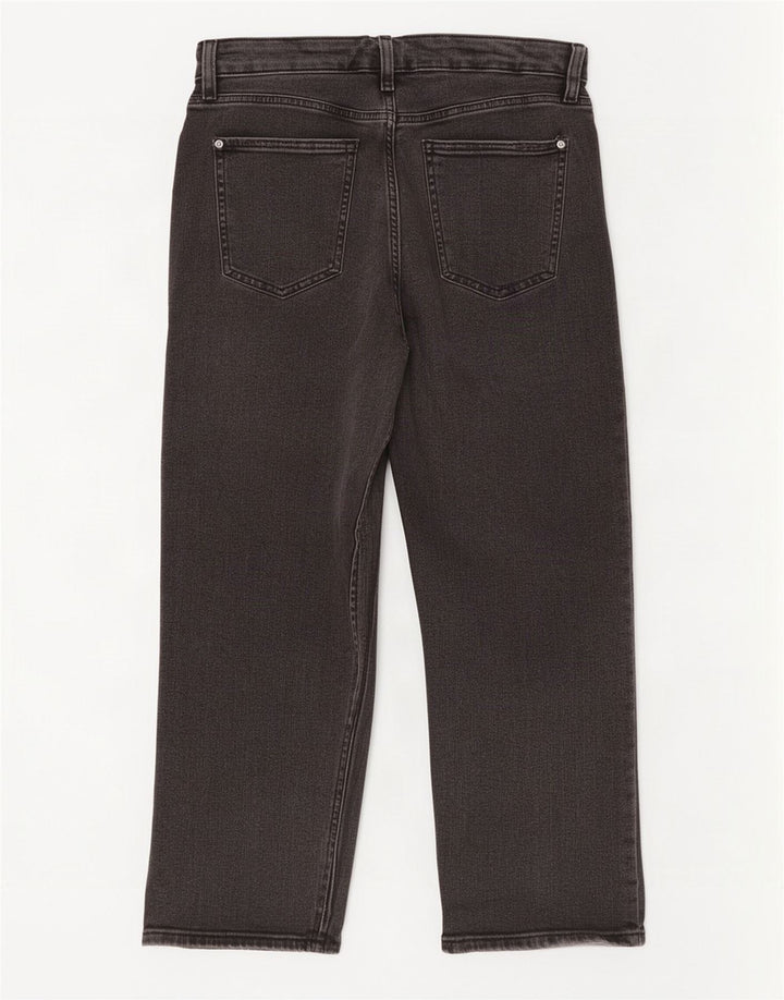 Marks & Spencer Vaqueros recortados para mujer UK 12 Medium W32 L25 Algodón negro