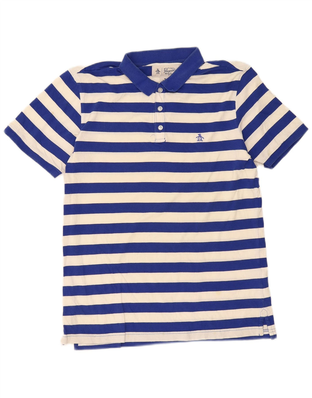 Polo Penguin De Corte Regular Para Hombre De Algodón A Rayas Azul Medio